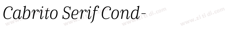 Cabrito Serif Cond字体转换